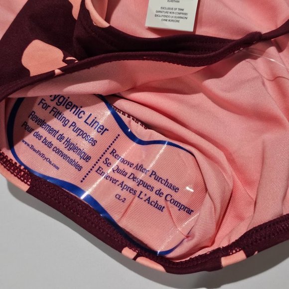 Kate Spade New York Apple-Print String Bikini Bottoms Deep Fig Size Medium - Picture 4 of 9